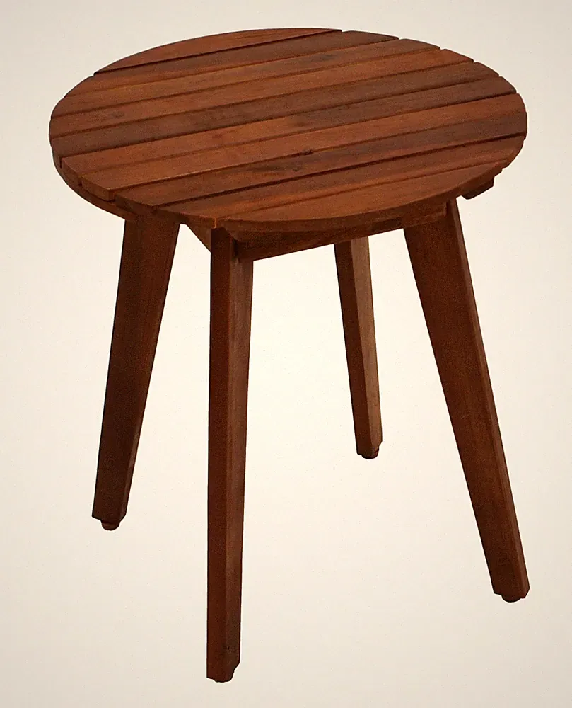 Beistelltisch Gartentisch Kaffeetisch BAYAMO 40cm, Akazie Holz, 2. Wahl