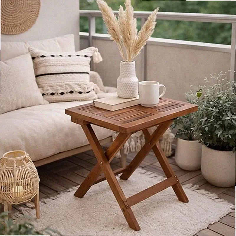 Beistelltisch Holztisch Lounge Tisch Kaffeetisch Gartentisch Klapptisch Akazie