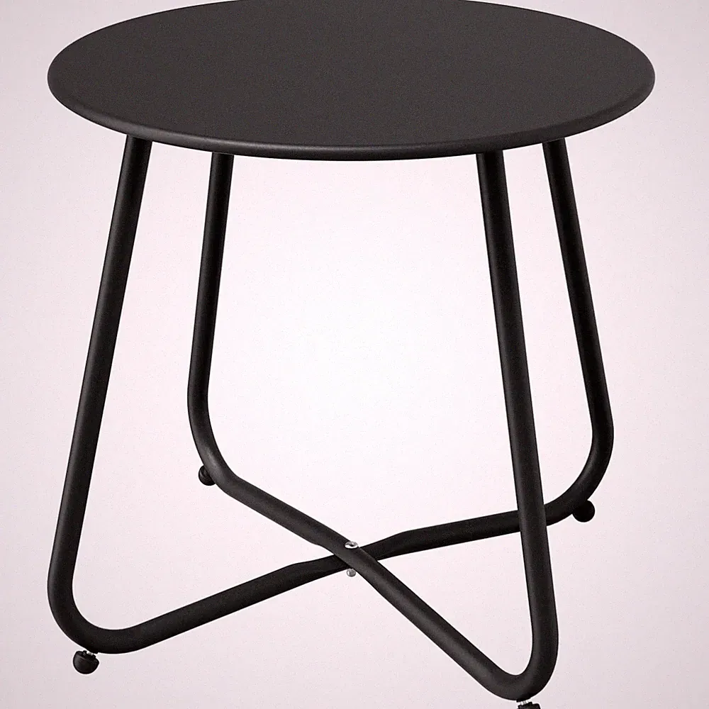 Beistelltisch Kaffeetisch Rund Garten Outdoor Leicht Stabil Metall 45cm Hoch