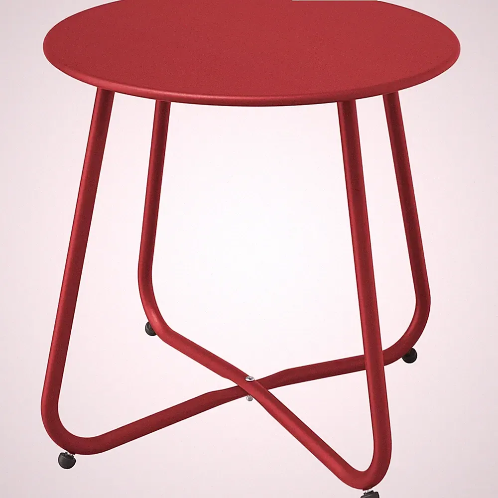 Beistelltisch Kaffeetisch Rund Garten Outdoor Leicht Stabil Metall wetterfest