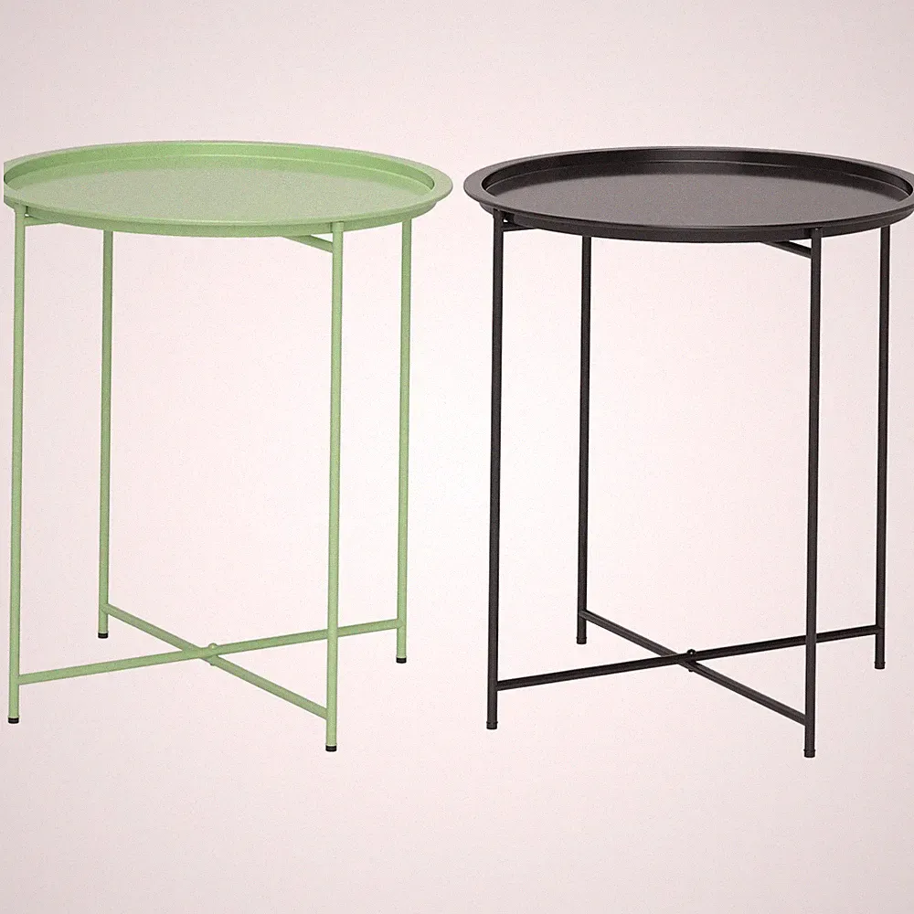 Beistelltisch klappbar Gartentisch Ø46 x 50 cm Rund wetterfest Balkontisch