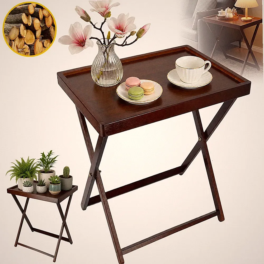 Beistelltisch Klapptisch Holztisch Kaffeetisch Gartentisch Holz Balkontisch