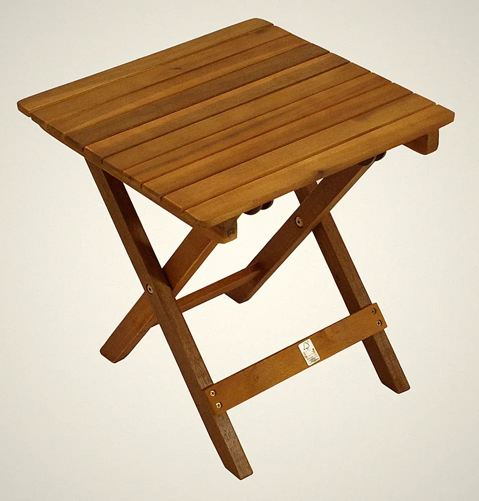 Beistelltisch Klapptisch Holztisch Kaffeetisch MARA 38x38x40cm, Holz Akazie