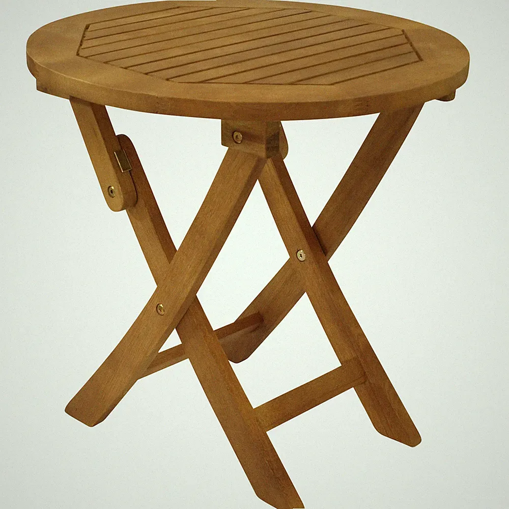 Beistelltisch Klapptisch Kaffeetisch Gartenmöbel Tisch SAIGON 48cm rund Holz