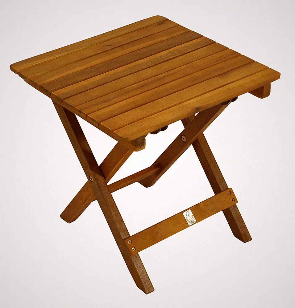 Beistelltisch Klapptisch Kaffeetisch MARA 38x38x40cm, Holz Akazie, 2. WAHL