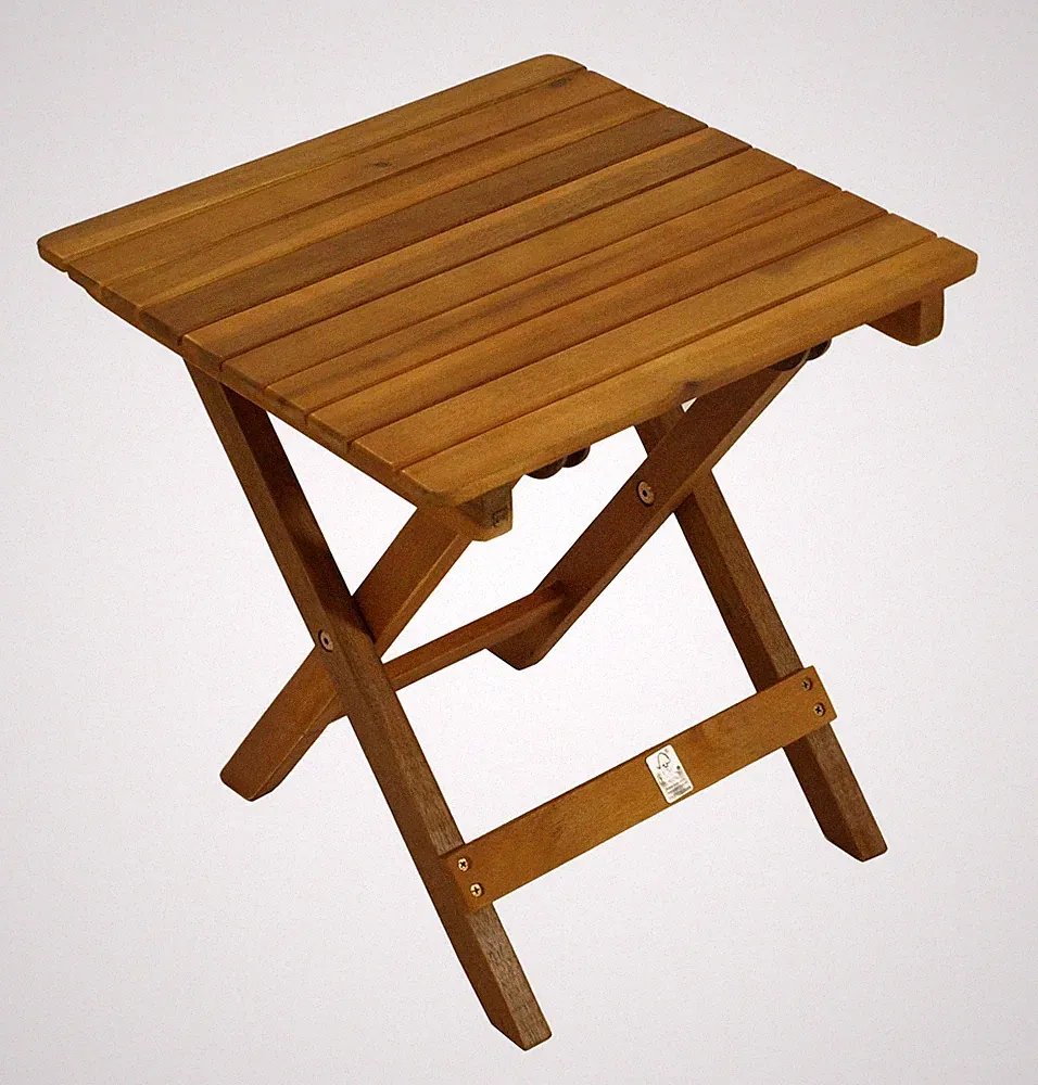 Beistelltisch MARA klappbar Akazienholz quadratisch geölt 38x38cm Höhe 45cm