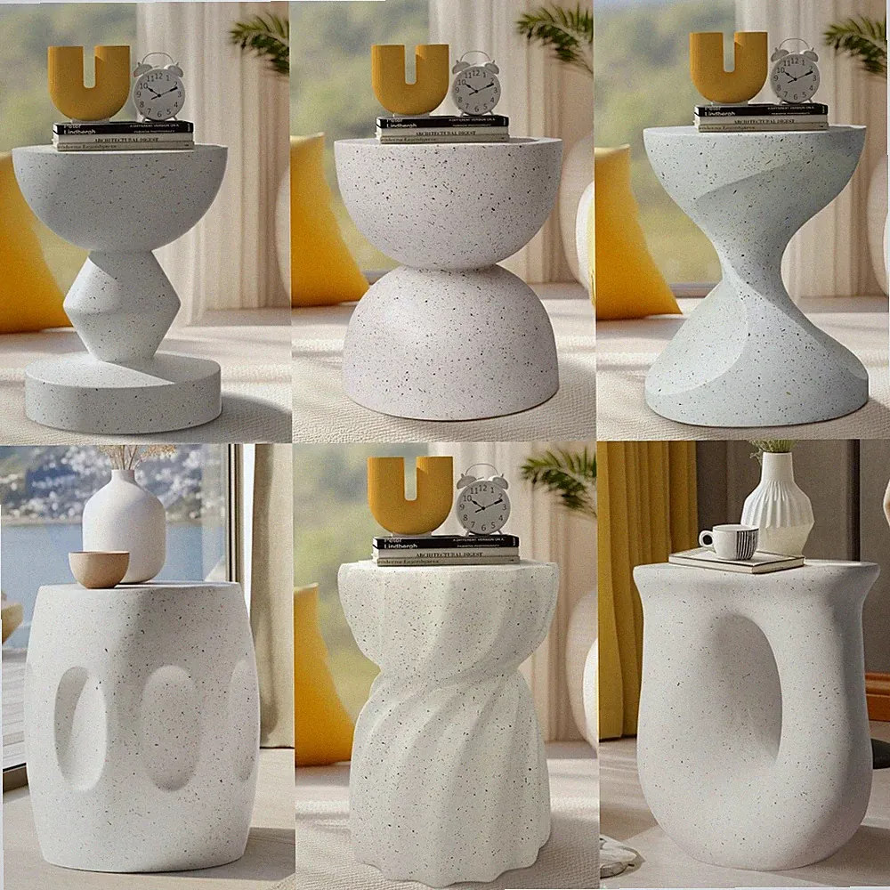 Beistelltisch Nachttisch Beton Tisch Dekotisch Garten Coachtisch Modern 6 Form