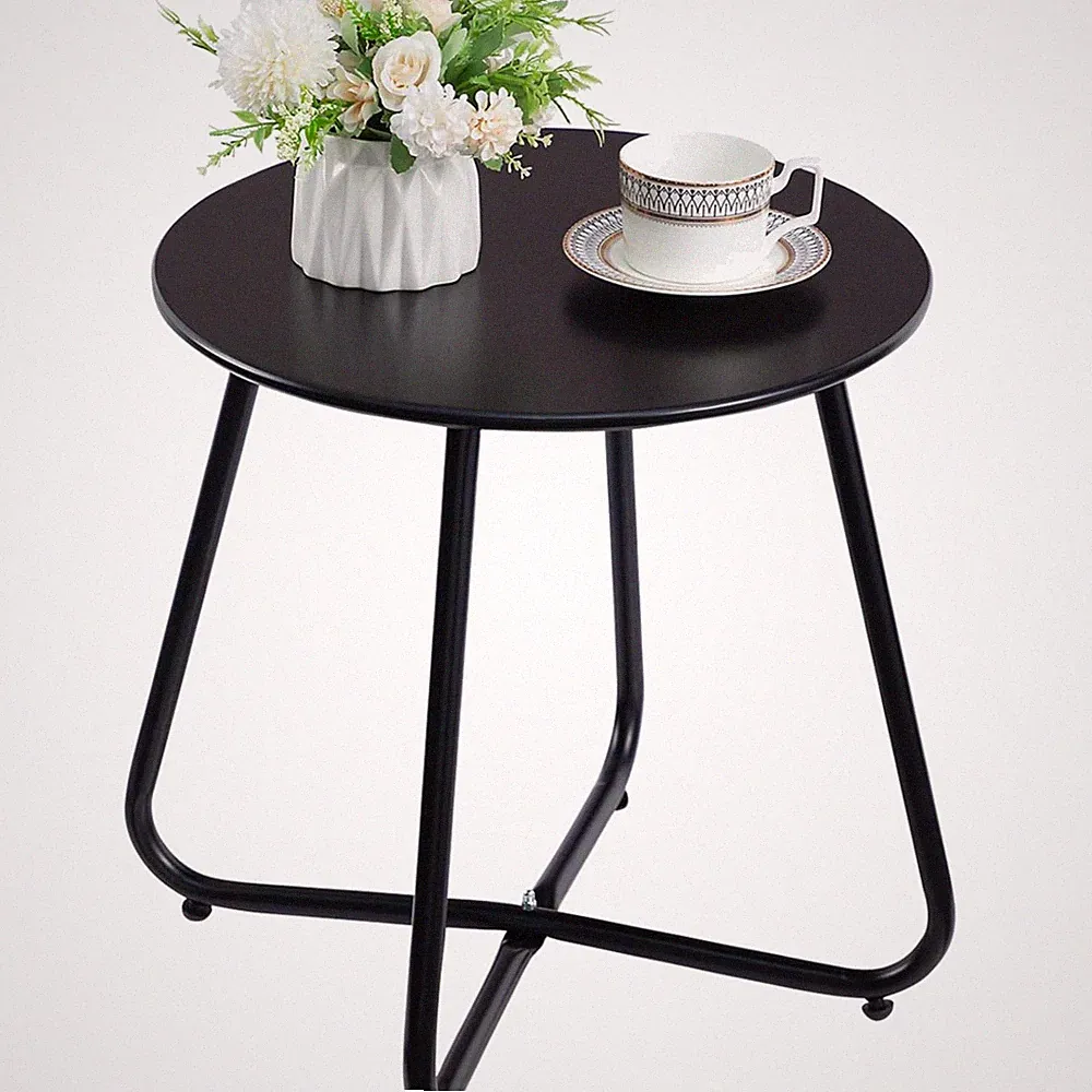 Beistelltisch Outdoor Balkontisch Klein Gartentisch Rund Beistelltisch Metall...