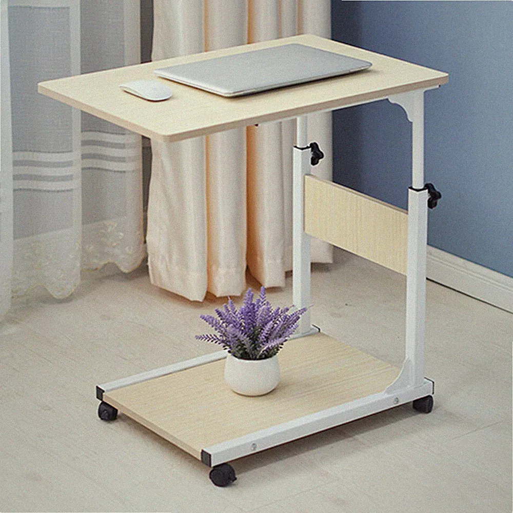 Beistelltisch Sofatisch Kaffeetisch Betttisch Laptoptisch Metall Holz mit Rollen