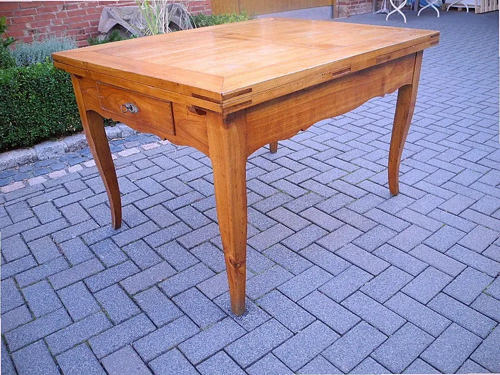 Biedermeier Esstisch Küchen Tisch Ausziehtisch Kirschbaum Antik alt Nr.879