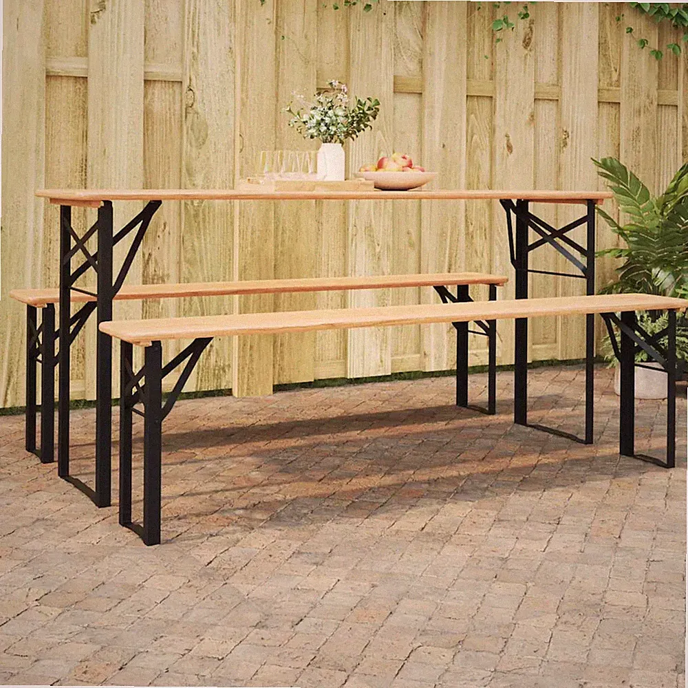 Bier Tischbein 2 stk. Schwarz 39 x 3 x 75 cm Wohnmöbel Gartentisch Terrassenmöbe