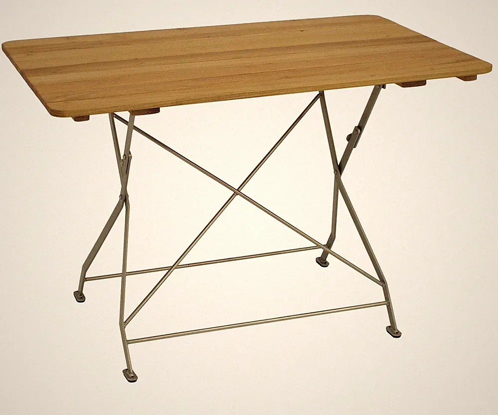 Biergarten Klapptisch Biergartentisch 70x110cm, Flachstahl verzinkt Holz 2. WAHL