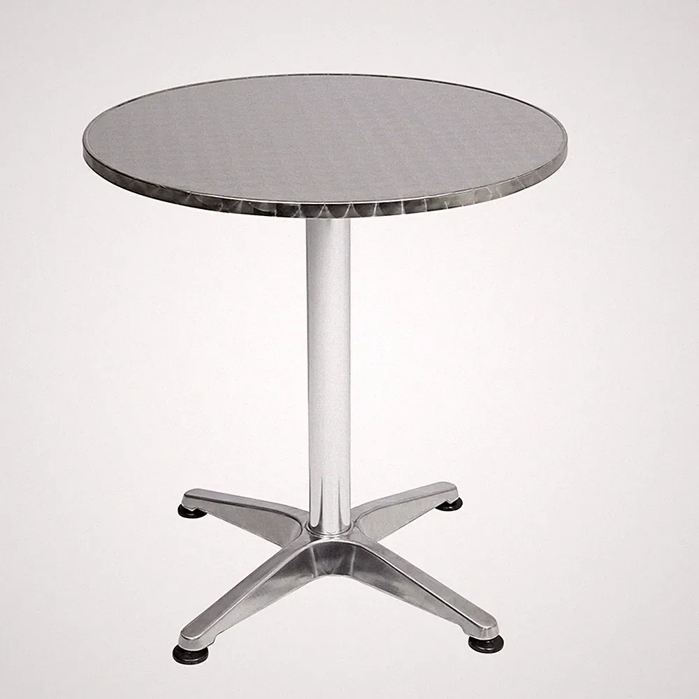 Bistro-Stehtisch Höhenverstellbar Klappbar Balkontisch Silber Gartentisch Ø60cm