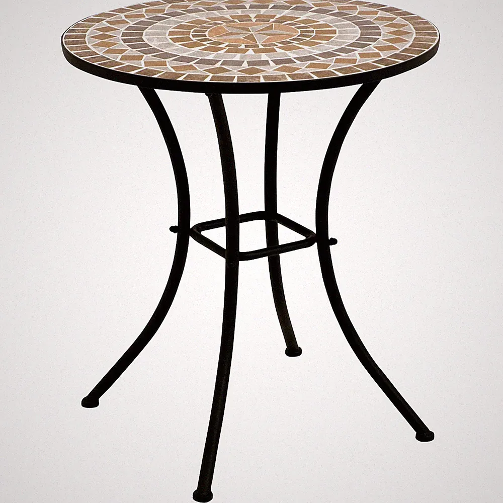 Bistrotisch Balkontisch Gartentisch Mosaik Tisch SIENA 60cm, Mosaik terracotta