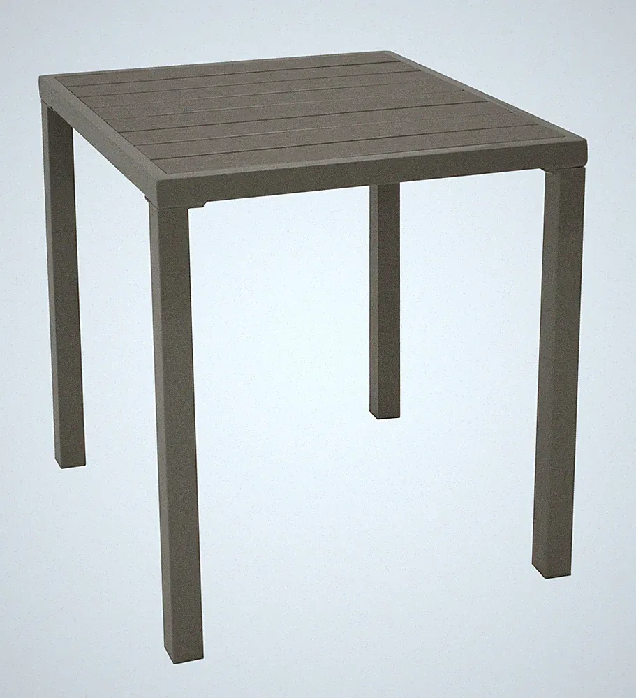 Bistrotisch Balkontisch Gartentisch VARENNA Metall Kunstholz 60x60cm, 2. WAHL