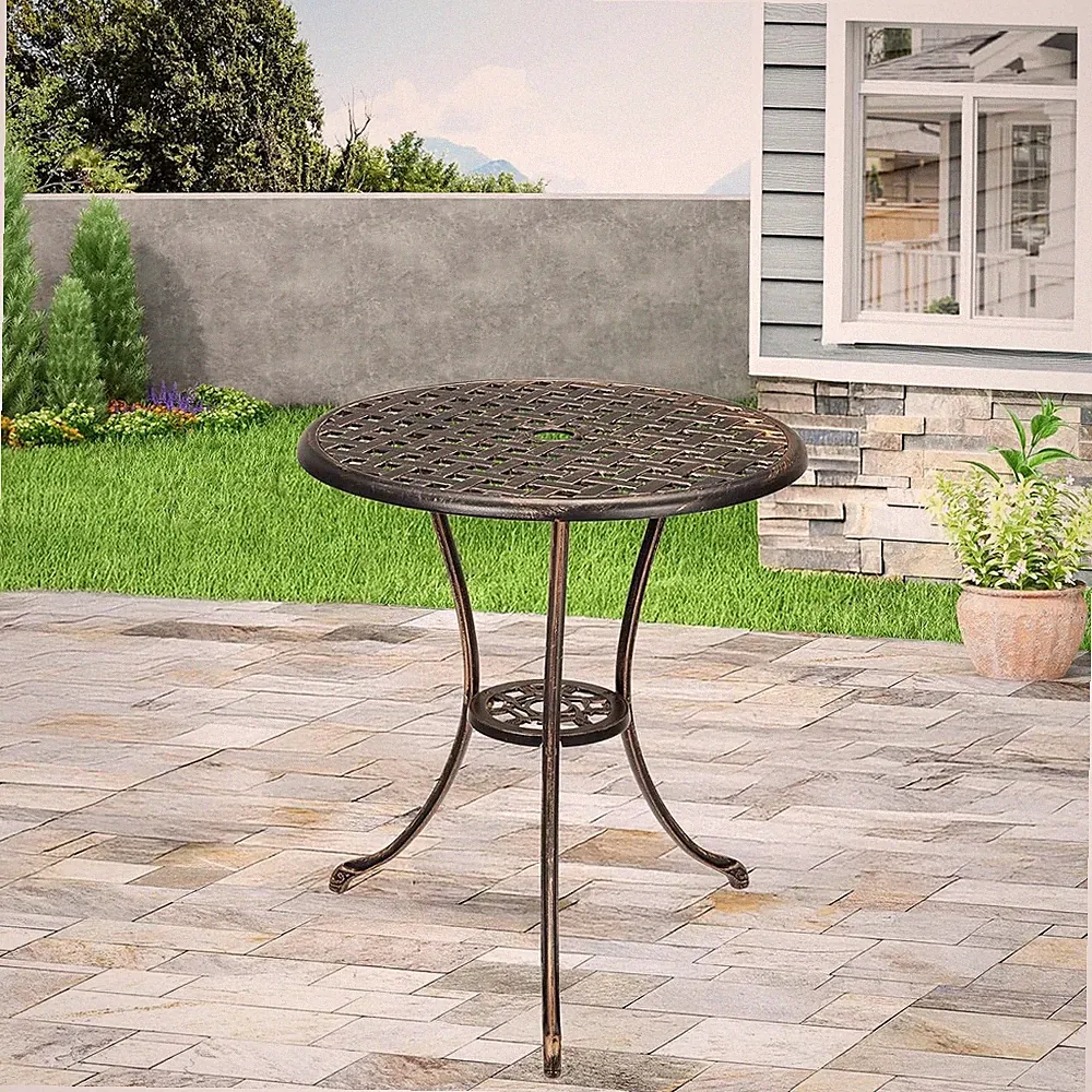 Bistrotisch Campingtisch rund Gartentisch Balkontisch Metalltisch Gartentisch