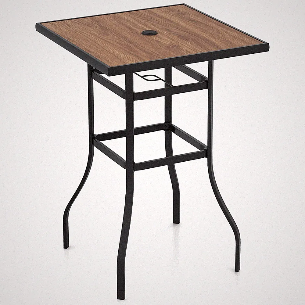 Bistrotisch mit Schirmloch Gartentisch Balkontisch 70 x 70 x 102 cm