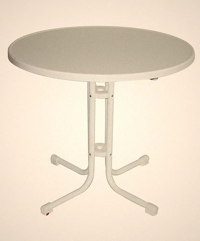 Bistrotisch/Terrassentisch/Gartentisch klappbar D70-80cm Weiß/Anthrazit-montiert