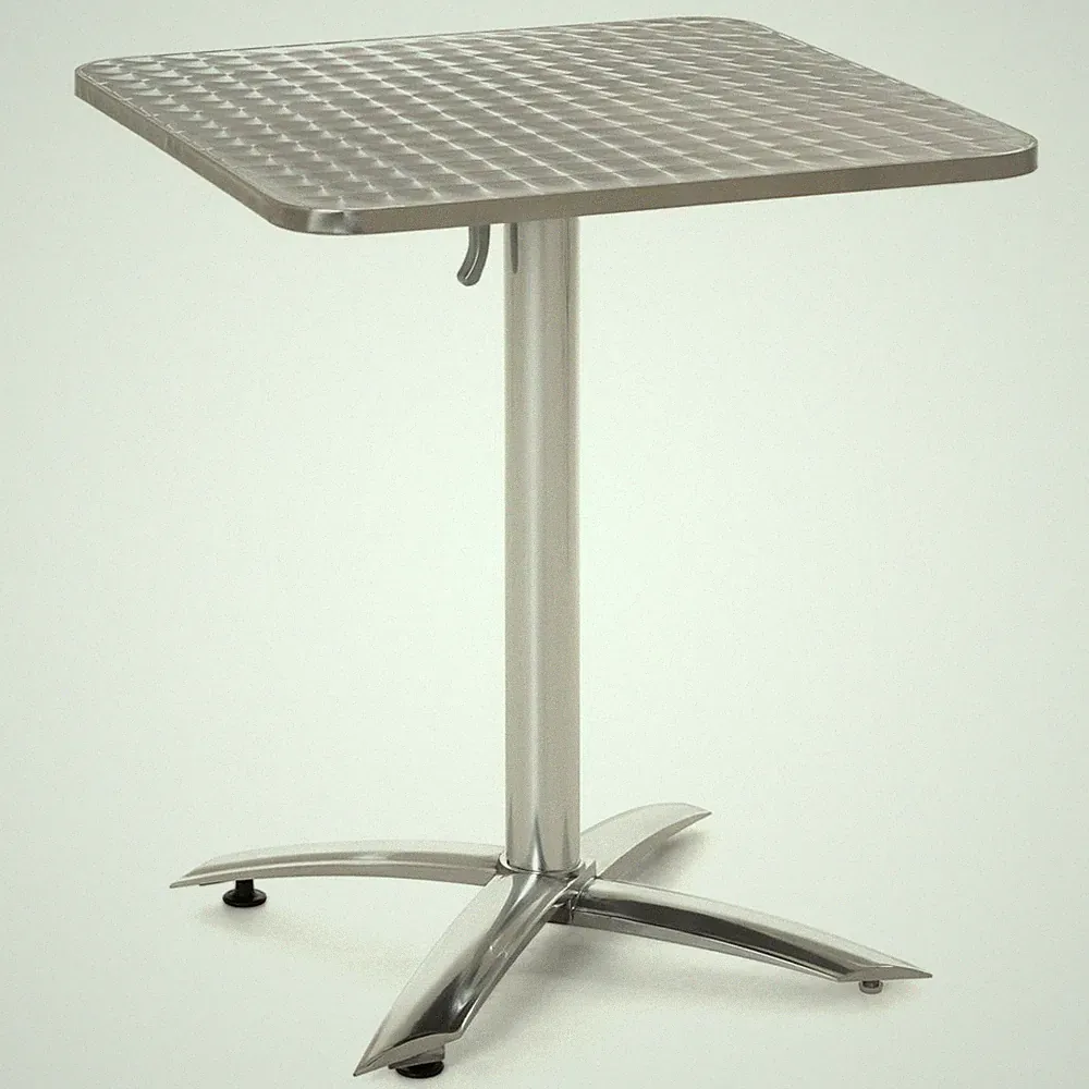 Bistrotisch "TONIO" klappbar Terrassentisch Gartentisch 60x60 cm Farbe Silber