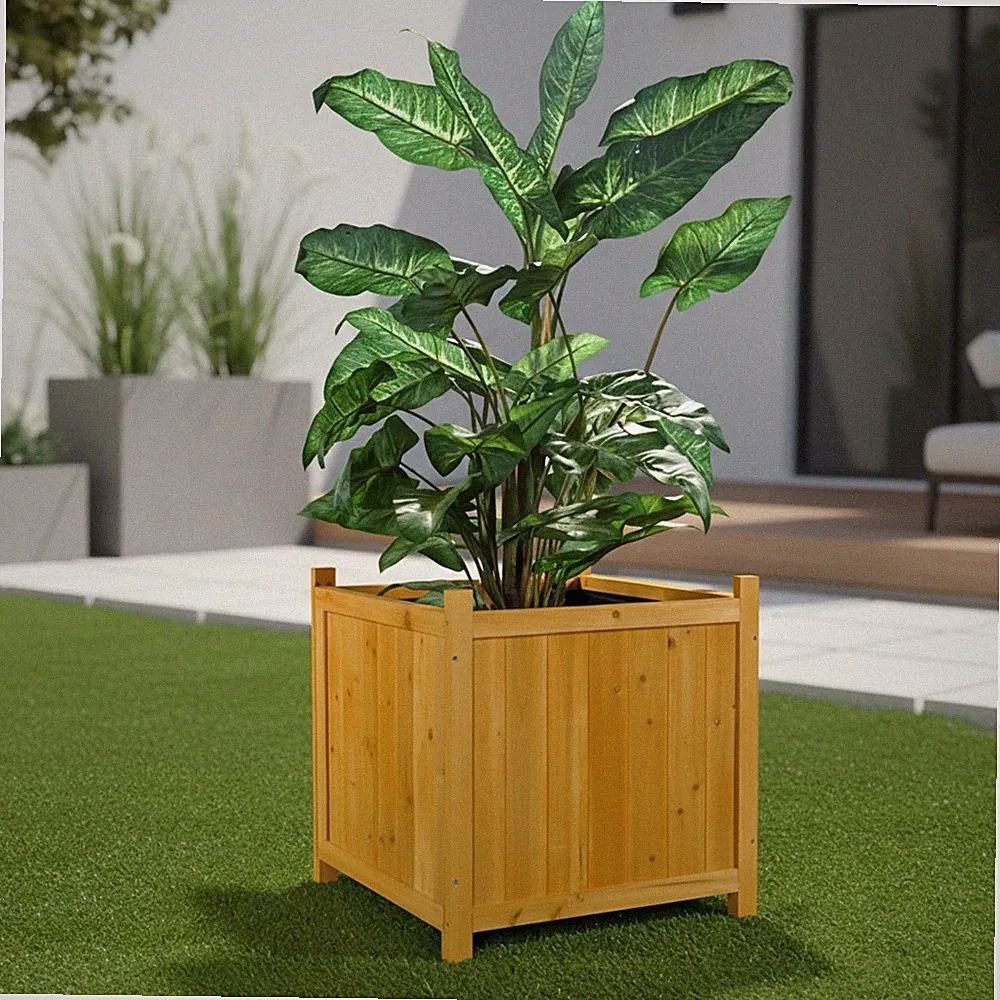Blumenkübel Holz Pflanzkasten Blumentrog Blumentopf Übertopf Blumenständer
