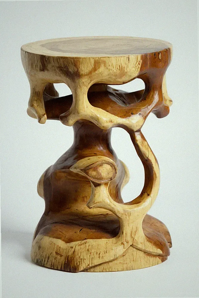 Bonsai Beistelltisch Rund Holz Hocker Massiv Tisch Beistelltisch Blumenhocker