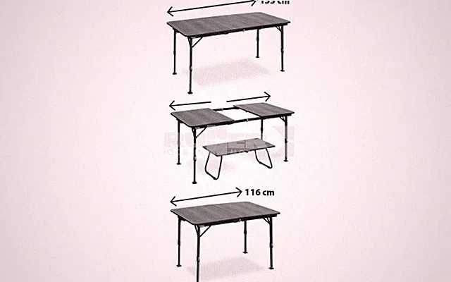 Brunner Elutop 6 Compack Extension - kompakter klappbarer & ausziehbarer Campingtisch