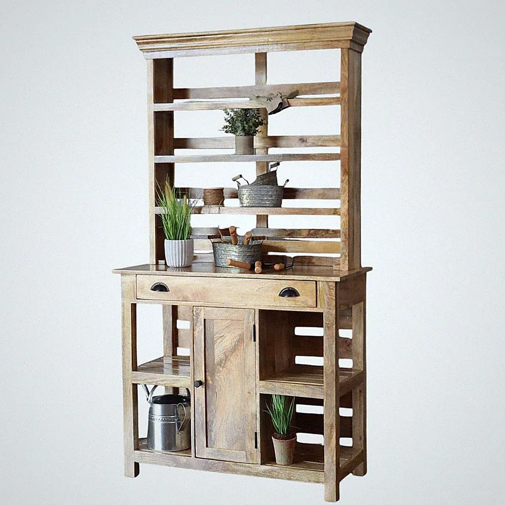 Buffet VILLE Pflanztisch massiv Gartenschrank Buffetschrank Outdoor Küche Regal