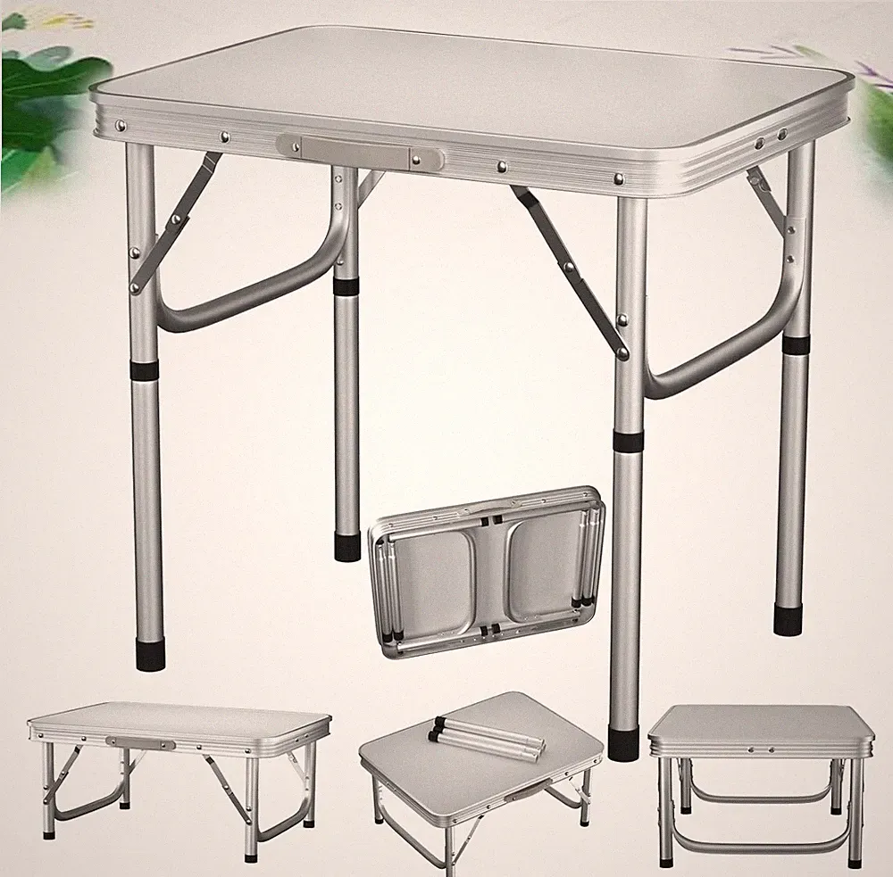 Camping-Klapptisch Alu, klein zusammenklappbarer Gartentisch für Reise & Outdoor