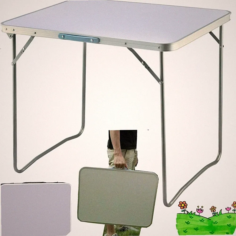 Camping Tisch, Klappbar, Aluminium, Tragbar, Garten, Picknick, 80cm, outdoor