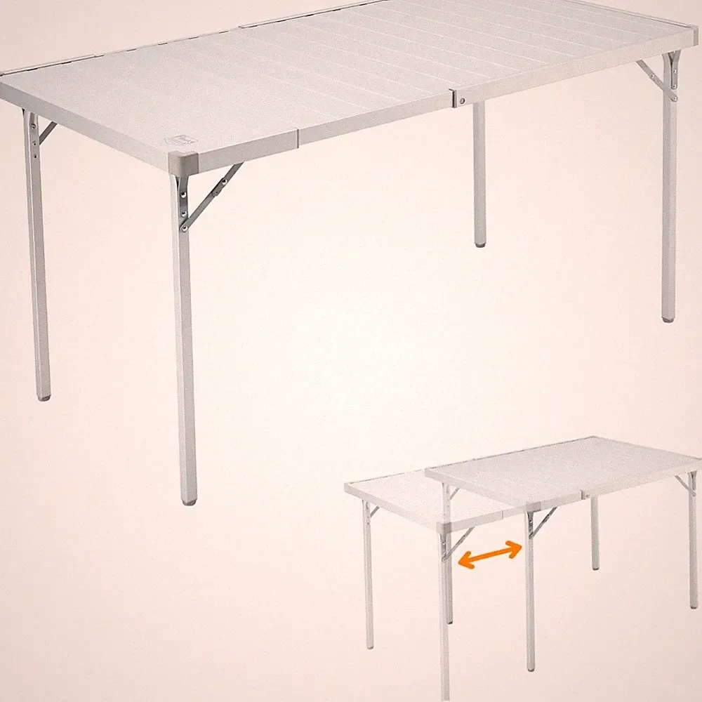 Camping Tisch Klappbar ausziehbar Aluminium Garten Picknick Regaltisch