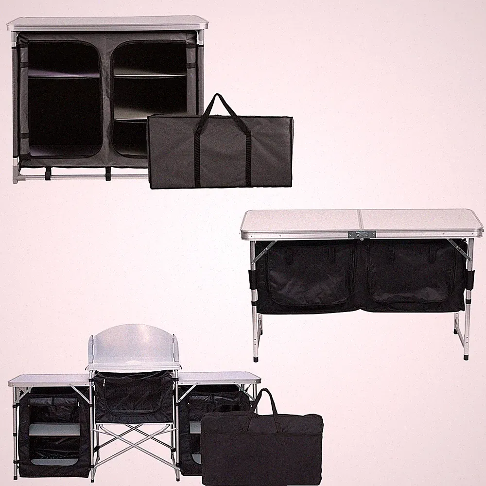 Campingküche Alu Aufbauschrank Campingschrank Vorzeltschrank Faltbar