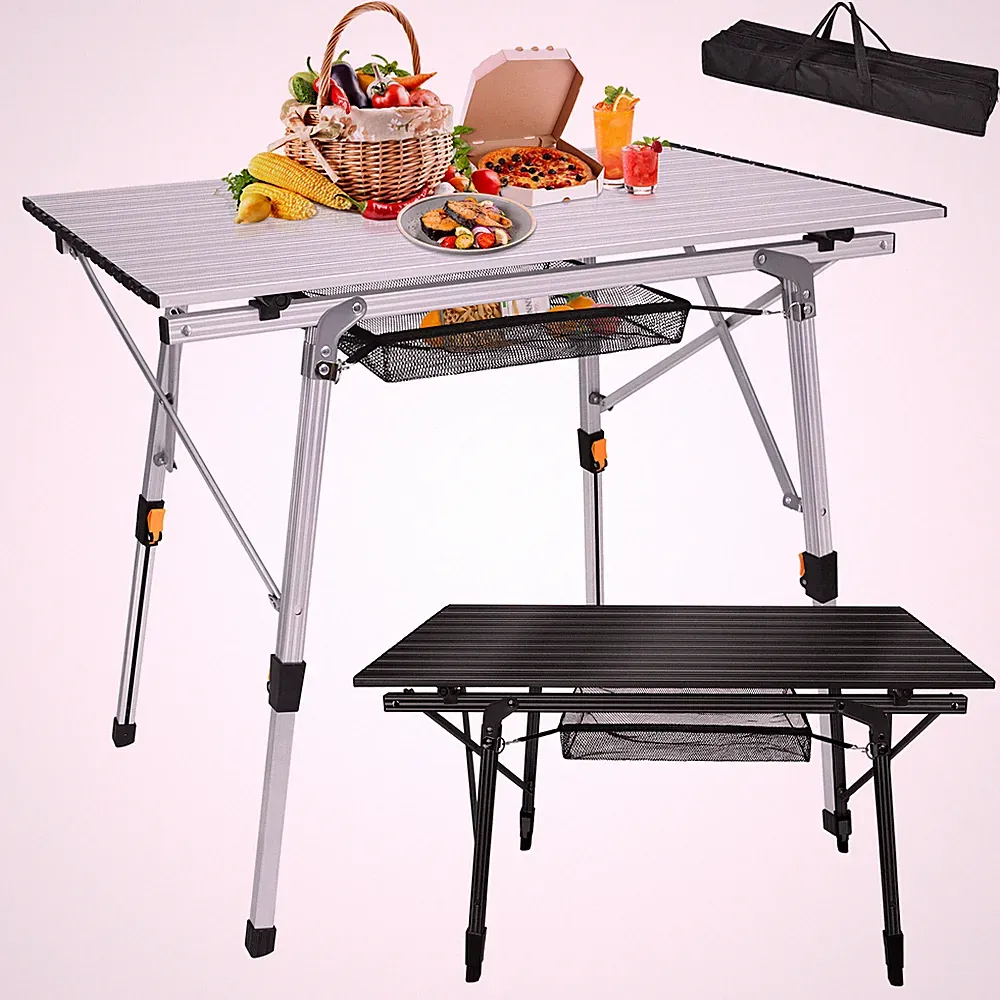 Campingtisch Faltbar Gartentisch Picknicktisch Höhenverstellbar mit Handtasche