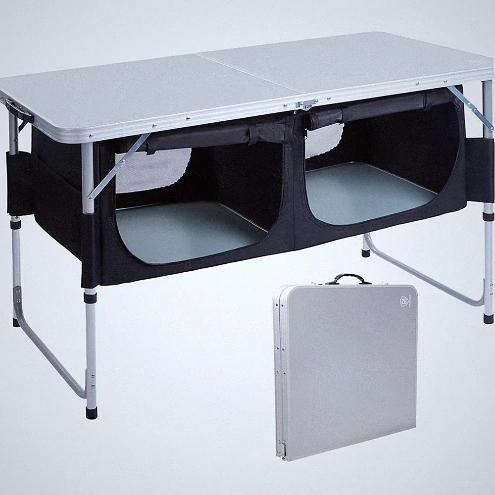 Campingtisch Klappbar Aluminium 120x60cm Höhenverstellbar Garten picknick