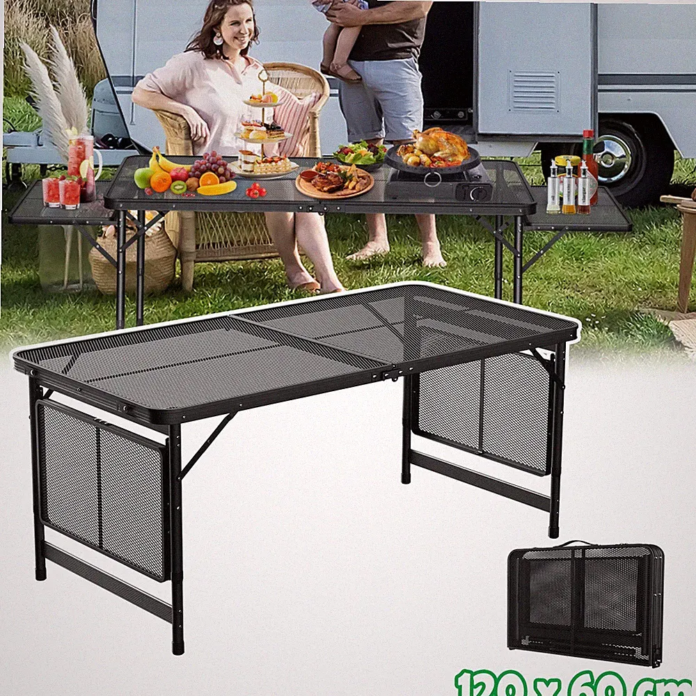 Campingtisch Klapptisch Erweiterbare Klappbar Tisch Gartentisch Camping 120x60cm