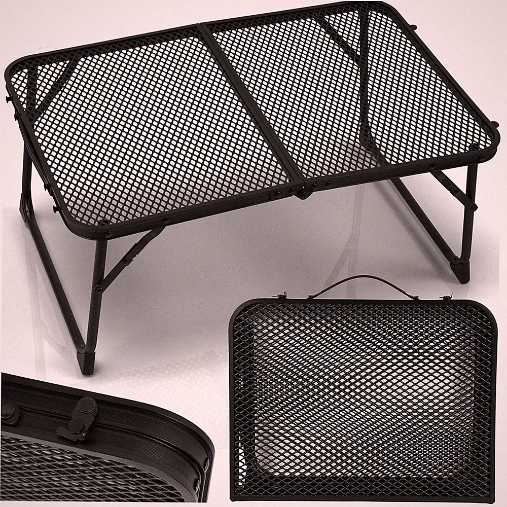 Campingtisch Klapptisch in Aluminium Gartentisch FLIP 60*40cm mit Koffer Schwarz