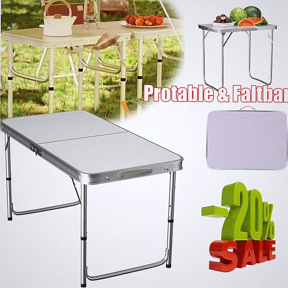 Campingtisch Klapptisch klappbar Wohnwagen Gartentisch höhenverstellbar Möbel DE