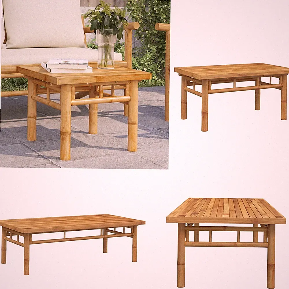 Couchtisch aus Bambus Gartentisch Gartenmöbel Balkontisch Terrassentisch GU