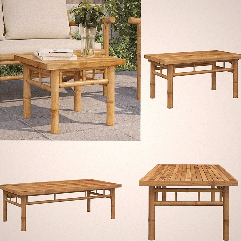 Couchtisch aus Bambus Gartentisch Gartenmöbel Balkontisch Terrassentisch GU