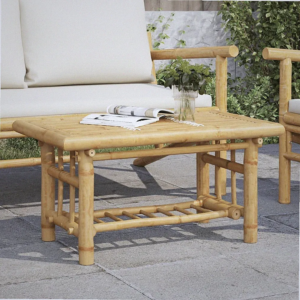 Couchtisch Bambus Beistelltisch Kaffeetisch Wohnzimmer Gartentisch Terrassentisc