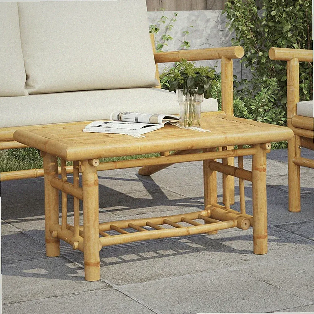 Couchtisch Bambus Beistelltisch Kaffeetisch Wohnzimmer Gartentisch Terrassentisc