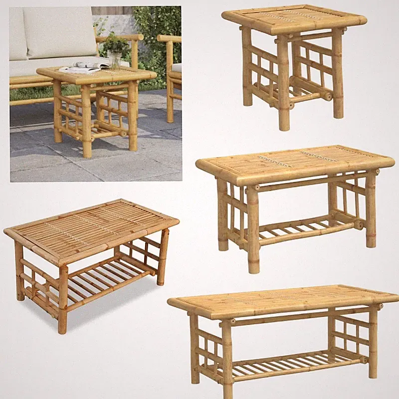 Couchtisch Beistelltisch Kaffeetisch Modernes Teetisch Tisch Gartentisch Bambus