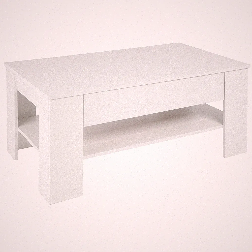 Couchtisch Beistelltisch Kaffeetisch Wohnzimmertisch Sofatisch Weiß 110x65x48 cm
