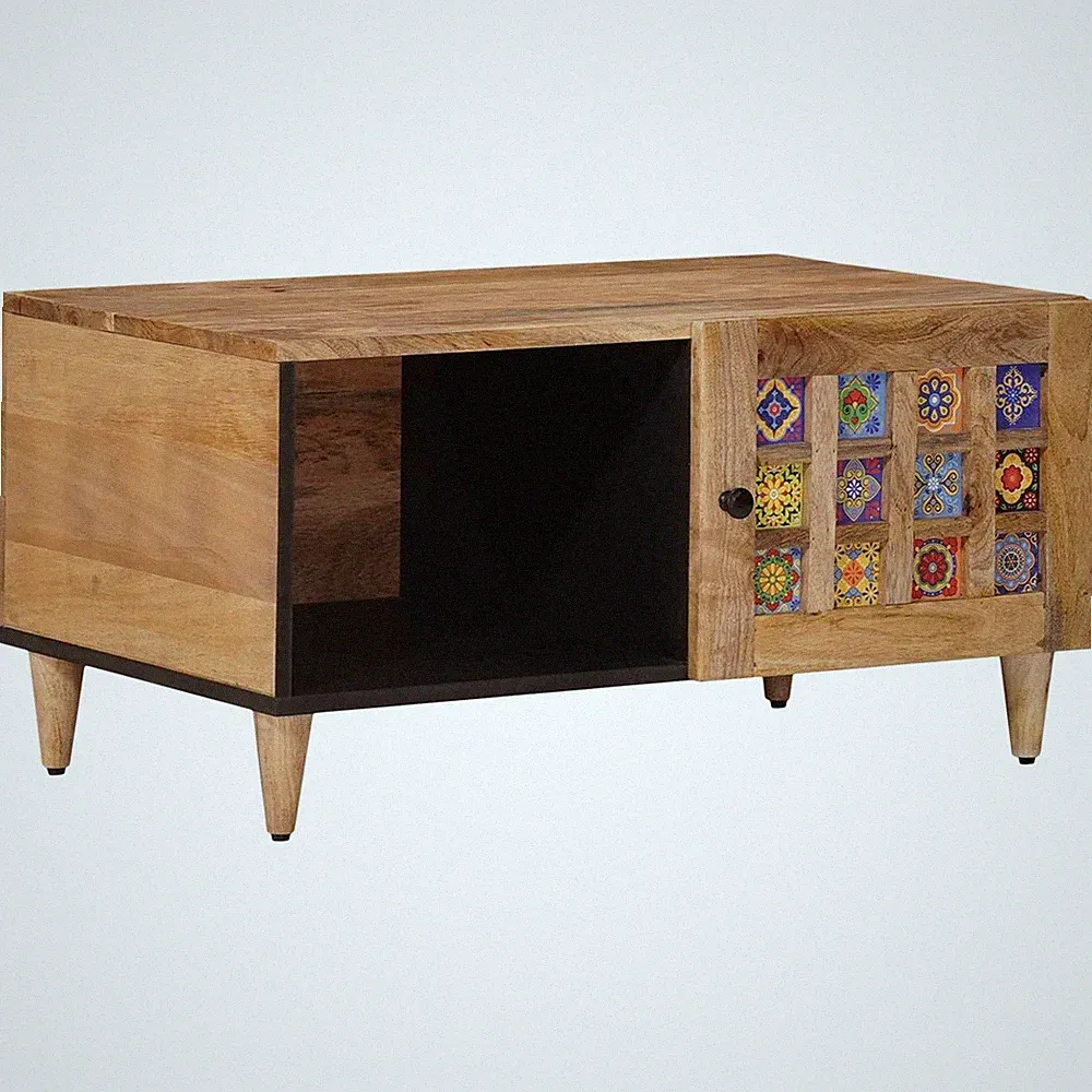 Couchtisch Massivholz Mango Wohnzimmertisch Rechteckiger Akzenttisch vidaXL