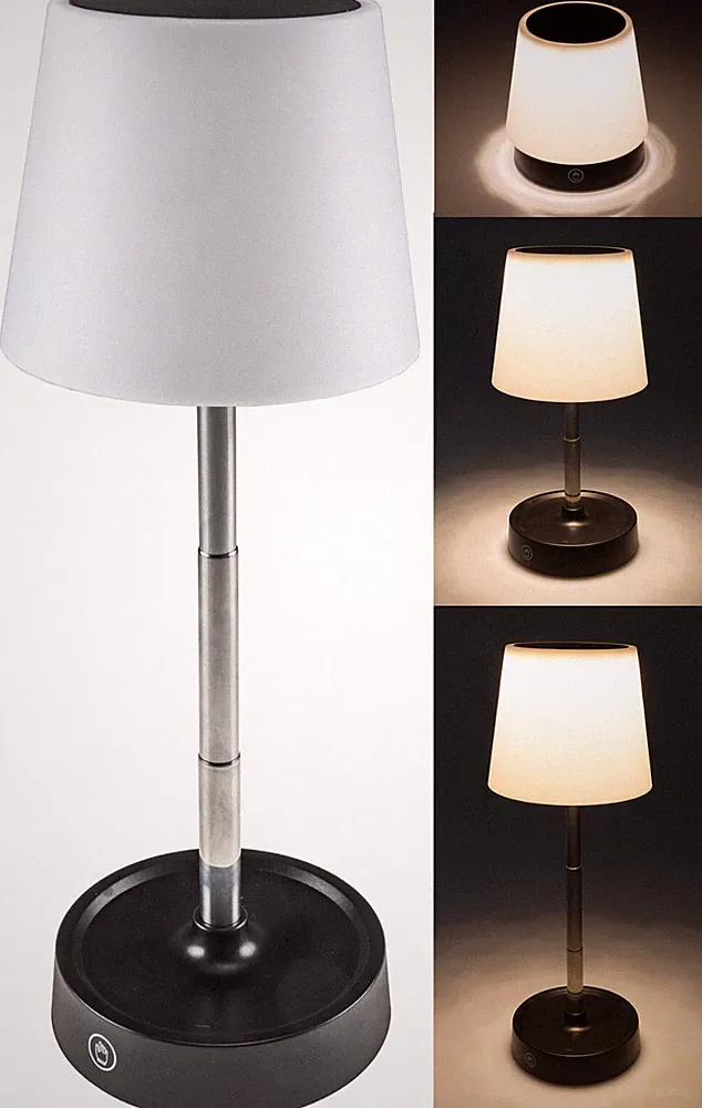 CT23766 LED Akku Tischleuchte 29cm, dimmbar 115-290mm ausziehbar, Warmweiß