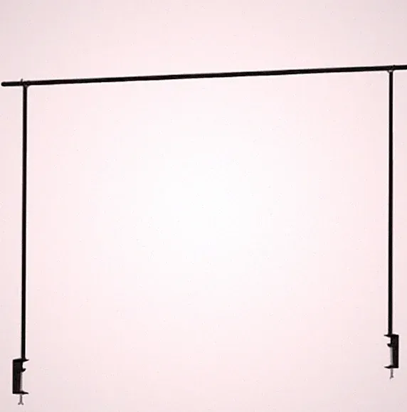 Deko-Tischgestell Tischstange Dekostange 123-235 cm Ausziehbar H130 cm schwarz