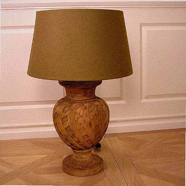 DEKOLAMPE LAMPE LAMPENFUß HOLZ TISCHLEUCHTE IMPRESSIONEN BAROCK ROKOKO ART DECO