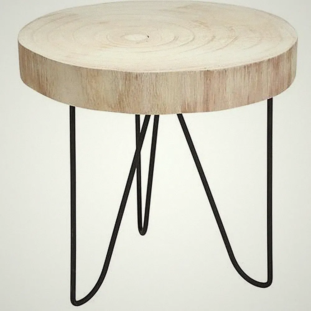 Dekotisch Holz Beistelltisch Blumenhocker 30 cm Pflanzentisch Garten Wohnzimmer