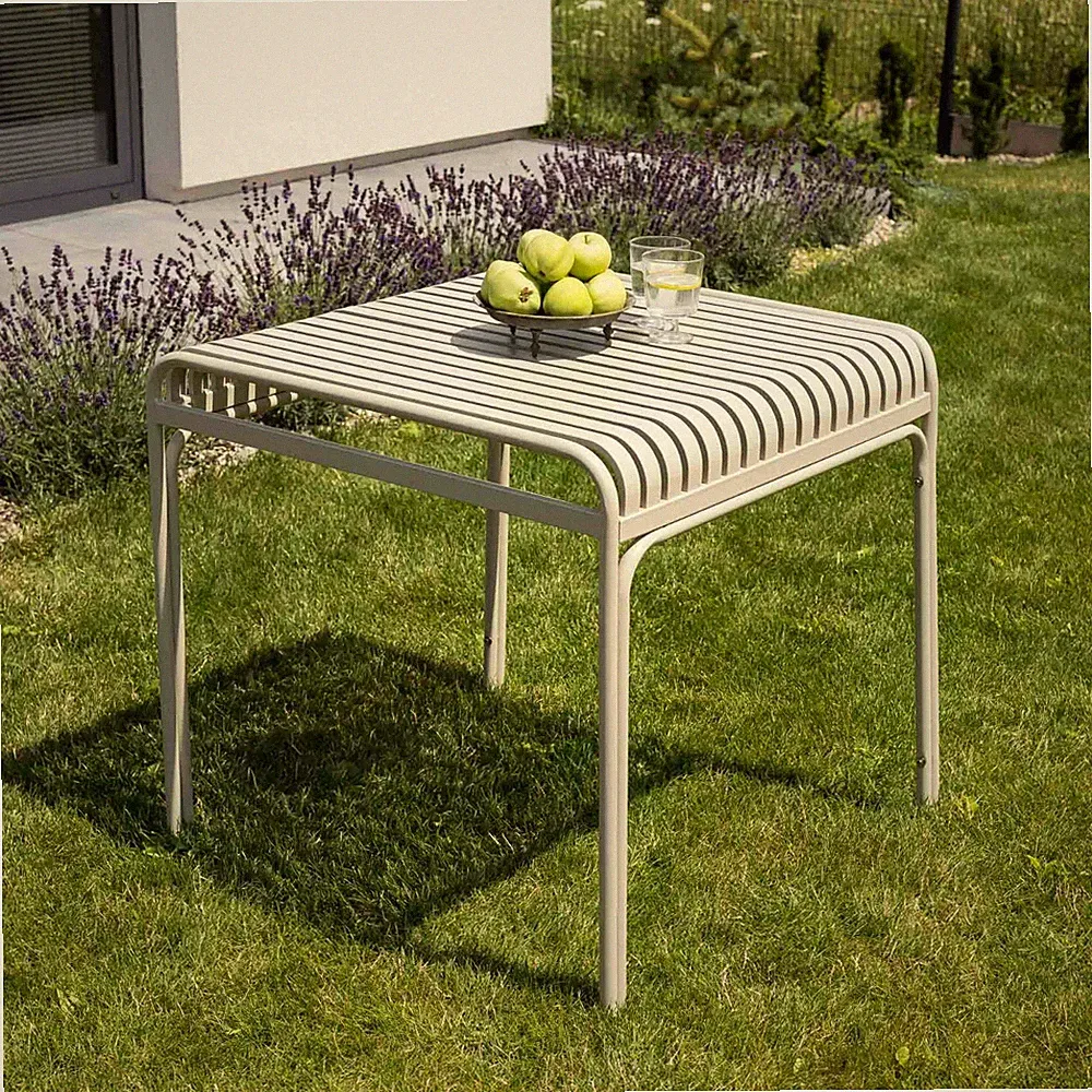 di volio Gartentisch LIWIO 80x80 cm Outdoor Tisch Metall wetterfest