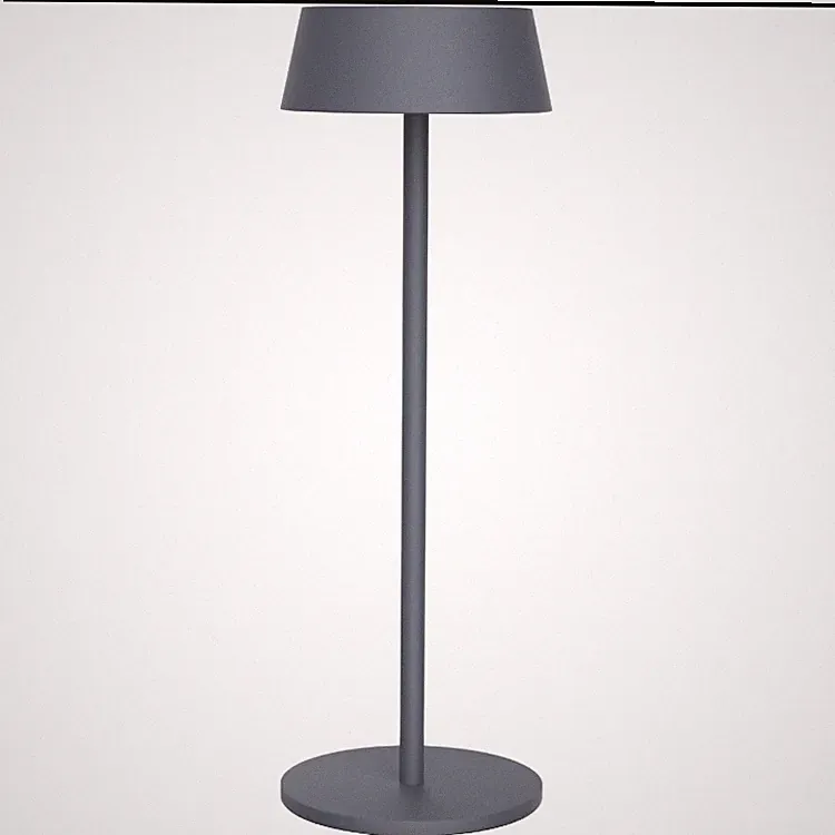 Dimmbare Tischlampe Aluminium Anthrazit für Esszimmer und Garten kabellos 32.5cm