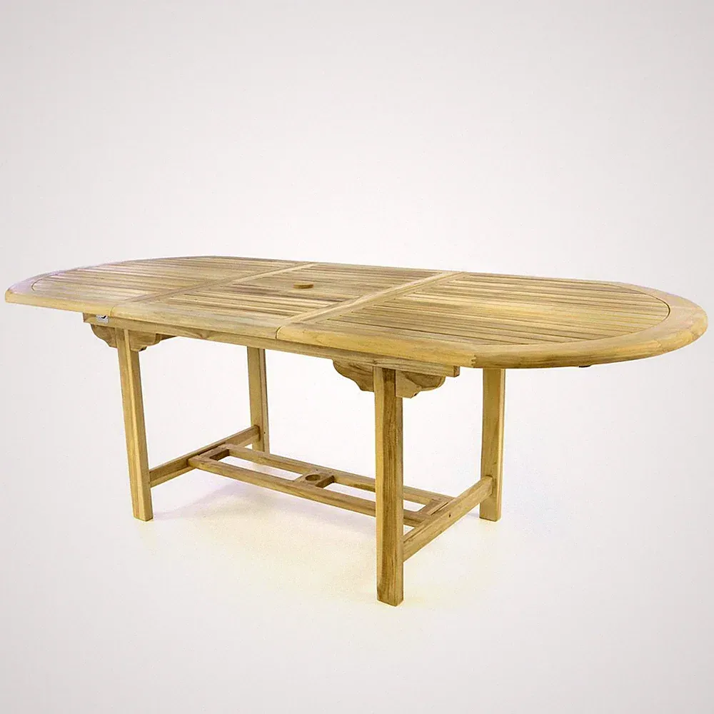 DIVERO Balkontisch Esstisch Terassentisch Garten Teakholz 170/230cm ausziehbar